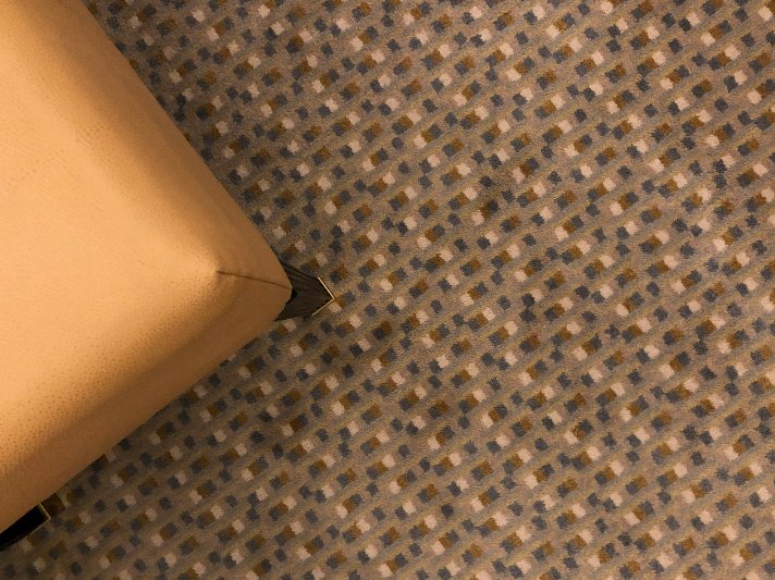 Patterned commercial carpet floor